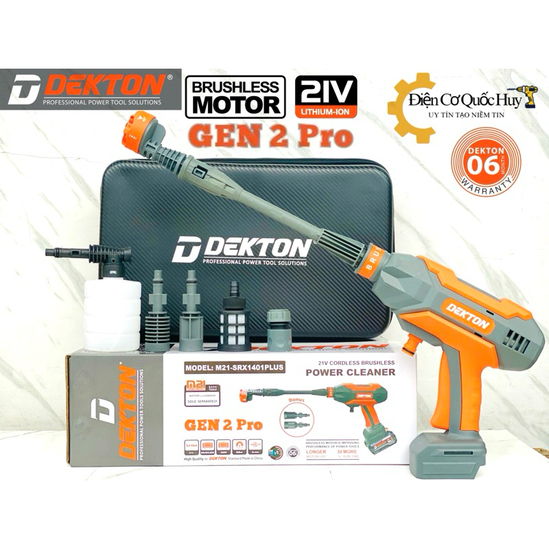 Thân máy rửa xe rửa máy lạnh cầm tay Dekton M21-SRX1401 PLUS GEN 2 PRO động cơ không than thế hệ mới