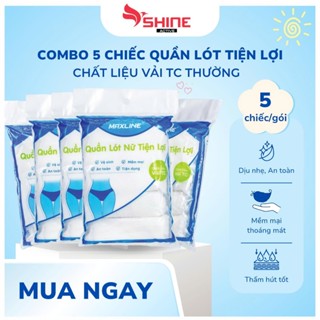 Combo 5 gói quần lót nữ dùng 1 lần chất liệu cotton  quần lót cotton tiện lợi đi du lịch  di công tác  đi sinh TC 