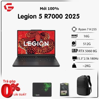 Lenovo Legion R7000  Ryzen 7 H 255 16GB 512GB RTX 5060 8GB 15.3'' 2.5K+ 180Hz  Laptop Gaming 