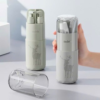 Hộp đựng dụng cụ vệ sinh cá nhân bàn chải, kem đánh răng, sữa tắm dầu gội 7 trong 1 tiện lợi khi đi du lịch mẫu mới 2025