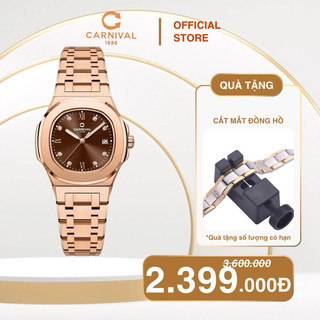   FULL MÀU Đồng hồ nữ Carnival 8160L chính hãng,Kính sapphire Size 34mm máy Nhật,full màu 