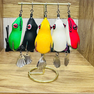  mồi lure nhái hơi pong việt  bản 5.cm chuyên săn cá lóc  chẽm  nheo ,siêu nhạy cá 