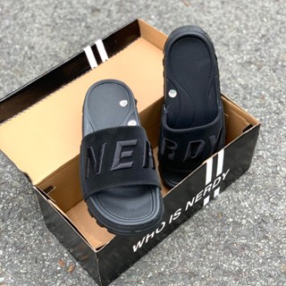 Dép Nerdy Quai Ngang Nam Nữ Đế Left Right Cao 4 cm NERRDY Thêu Nỗi -Hỗ Trợ Đổi Size- Chuẩn Form nhẹ êm chần,đủ màu