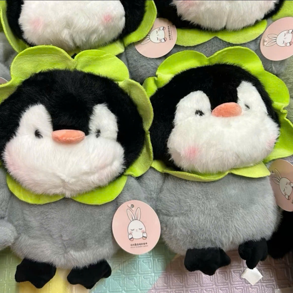 Gấu Bông 20 22 CM Chim Cánh Cụt Đeo Phao Thú Nhồi Bông Hình Chim Cánh Cụt Dễ Thương Lông Mềm Mịn