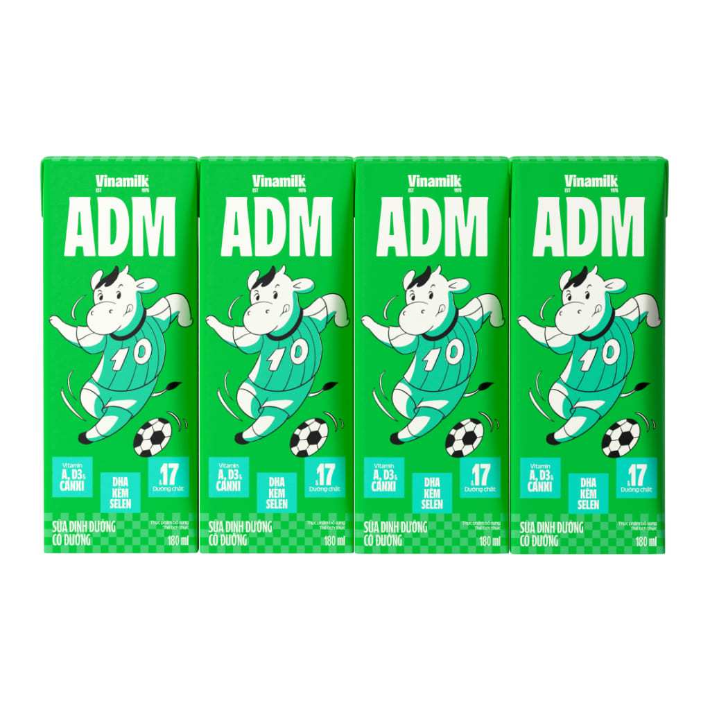 Combo 3 dây sữa Vinamilk ADM có đường 180ml