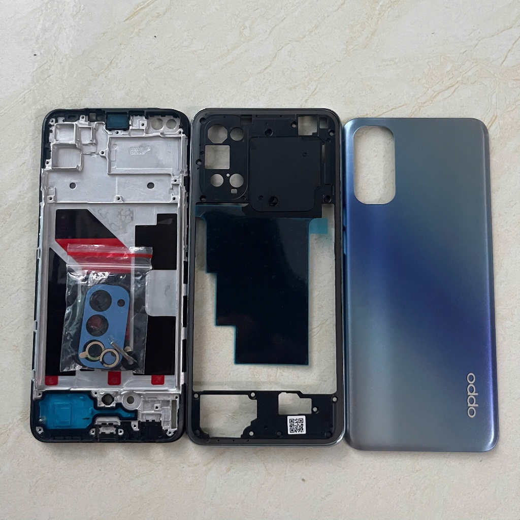 bộ vỏ oppo reno 4 ( gồm sườn,lưng, phim bấn có khe sim )