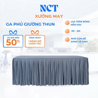 Ga trải giường SPA, giường mi, phun xăm chất liệu vải thun, đa màu sắc - khoét lỗ theo yêu cầu xưởng may Thành Trinh TT1