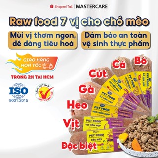 Thức Ăn Cho Chó Mèo MASTERCAE Thịt Tươi Đủ Vị Gà, Bò, Heo, Cá, Cút Thức Ăn Cho Chó Mèo 5 Vị 500G