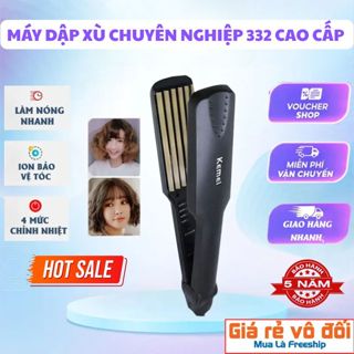  Máy bấm phồng chân tóc kemei 332 chuyên nghiệp Máy làm tóc dập xù có 4 mức chỉnh nhiệt Bảo vệ an toàn tránh hư tổn tóc 
