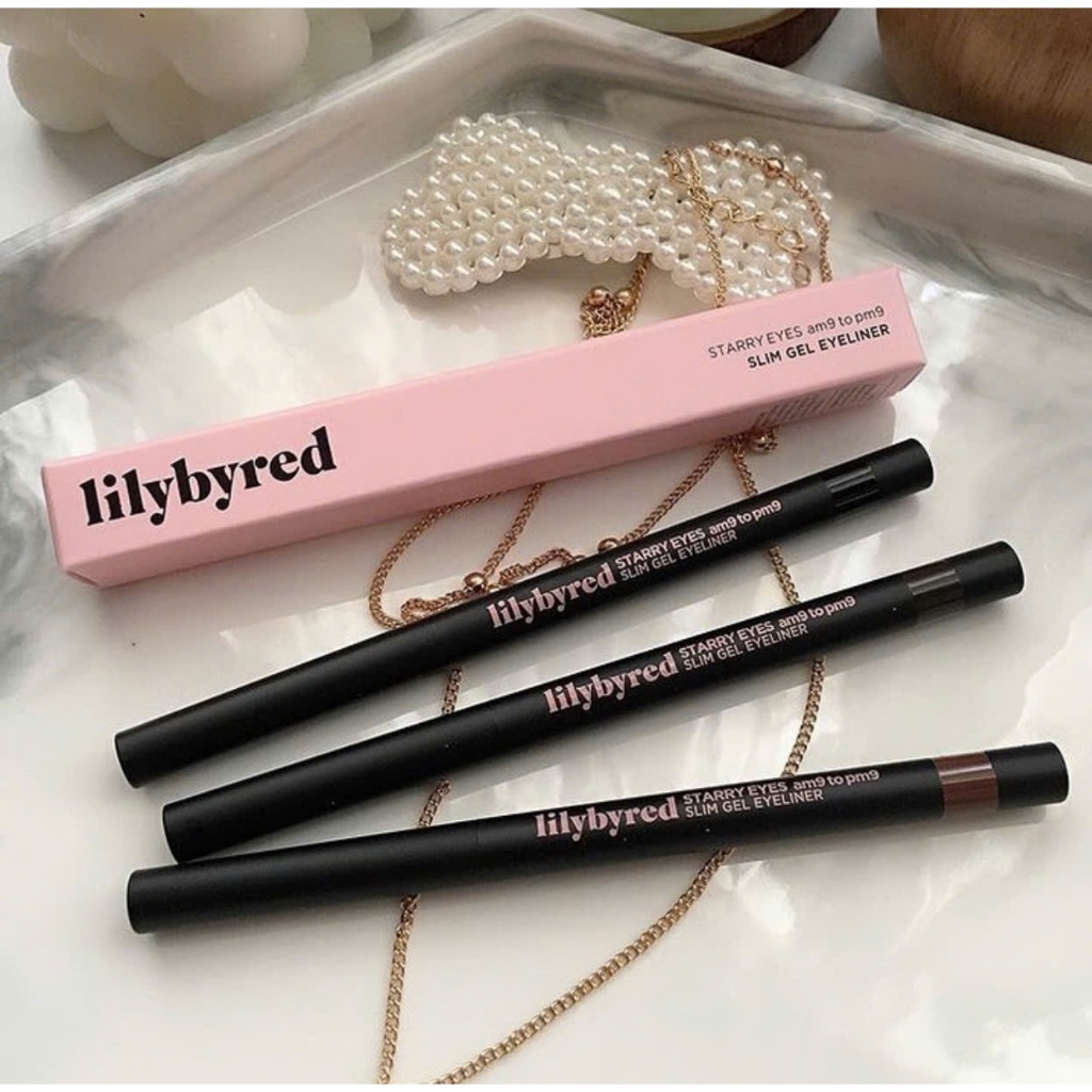 Chì Kẻ Mắt Siêu Mảnh, Lâu Trôi Lilybyred Starry Eyes am9 to pm9 Slim Gel Eyeliner