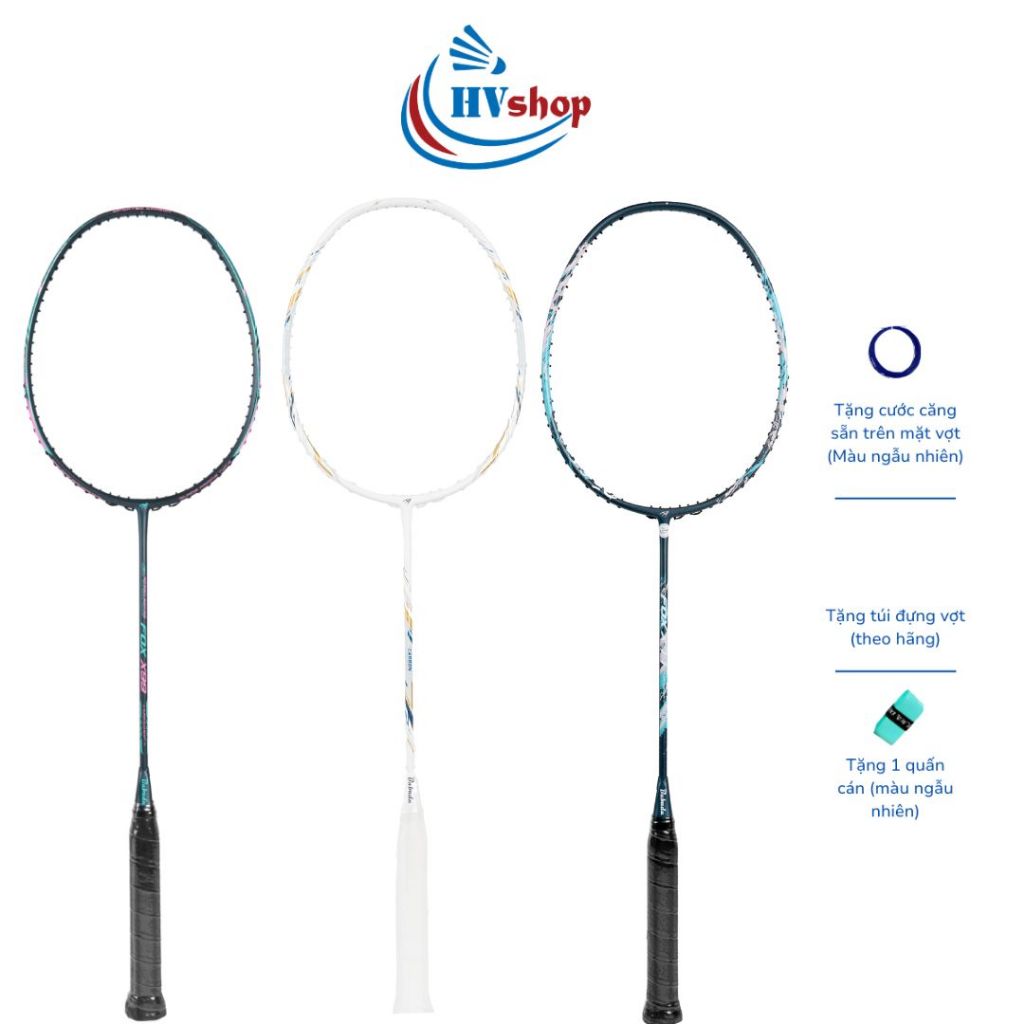 Vợt cầu lông Bubadu Fox X77, X88, X99 chính hãng, tặng cước căng sẵn, bao đơn, quấn cán - HVShop