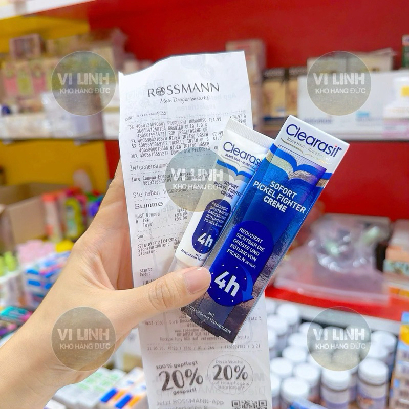 Kem Mụn Siêu Tốc Clearasil (hàng Đức)