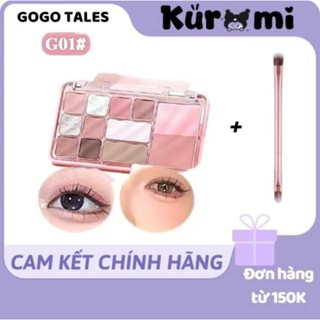 Bảng Phấn Mắt Má 9 Ô / 12 Ô Gogo Tales 4in1 Heart Racing Nhũ Lì Mịn Tạo Hiệu Ứng Lấp Lánh GT724/GT479 kuromi cosmetic