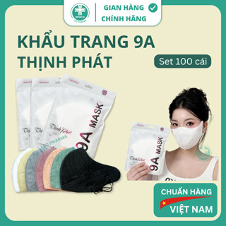 Khẩu Trang 9A THỊNH PHÁT [Set 100 Cái] Chính Hãng 5 Lớp Chống Nắng Che Toàn Mặt Chắn Khói Bụi Tia UV