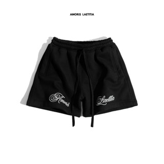 Quần Short Nỉ Bông Unisex 350gsm AMORIS LAETITIA " SAL " BLACK