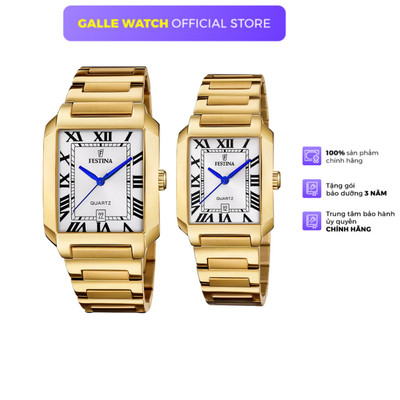 Đồng Hồ Đôi FESTINA F20678/1 + F20680/1 classic, sang trọng chống nước 5ATM, chính hãng Thụy Sĩ