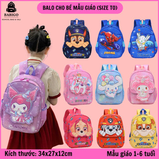  Balo cho bé mẫu giáo size to cao cấp cặp trẻ em mầm non đi học 1-6 tuổi nhện pony kuromi melody cho cứu hộ BBG0743 