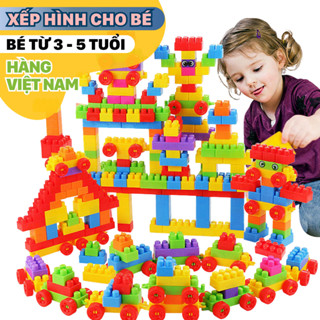 Đồ Chơi Xếp Hình Cho Bé Từ 3 - 6 Tuổi Hàng Việt Nam, Bộ Lắp Ghép Nhiều Chi Tiết Giúp Bé Phát Triển Trí Tuệ