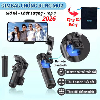 Gậy quay video chống rung M02 bản 2026, Gimbal điện thoại hỗ trợ quay video chụp ảnh tracking 7.0