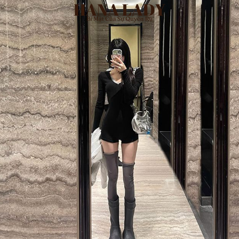 Jumpsuit Đùi Thể Thao Năng Động, Đi Biển, Đi Chơi - Bodysuit Dài Tay Thun Trơn Mềm Mịn Tôn Dáng BTG06 | BigBuy360 - bigbuy360.vn