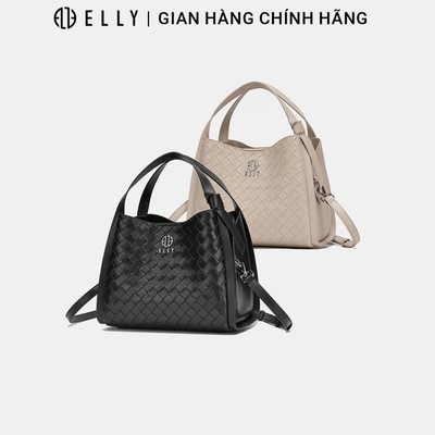 Túi Xách Nữ Da Thật ELLY ET198 Đeo Tay Đeo Vai Đeo Chéo Thanh Lịch Cao Cấp
