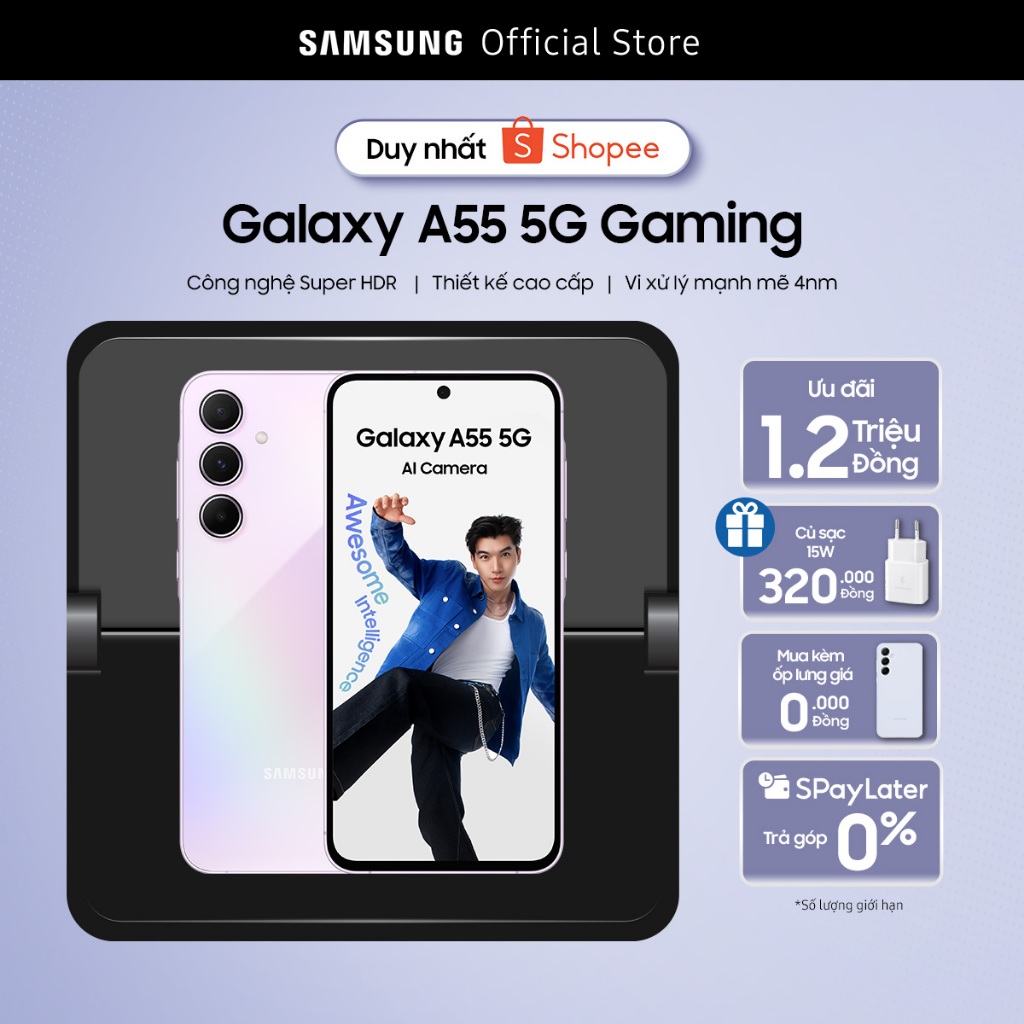 Điện thoại Galaxy A55 5G phiên bản giới hạn Gaming RƯƠNG AWESOME - Bộ quà trị giá 1.6 triệu đồng | BigBuy360 - bigbuy360.vn
