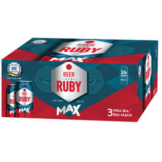 [Hàng Tặng Không Bán] [Chọn loại] Bia Red Ruby Max - Thùng 24 Lon x 330ML