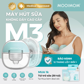 Máy Hút Sữa Không Dây Cao Cấp MOOIMOM M3, Nhỏ Gọn Siêu Nhẹ,Tiếng Ồn Thấp, Hút Êm Ái, BH Lỗi 1 Đổi 1.