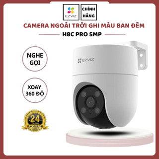 Camera EZVIZ Wifi Ngoài Trời H8C PRO 5MP Xoay 360 Độ Đàm Thoại 2 Chiều Ghi Hình Màu Bảo Hành 2 Năm