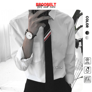 Cà vạt nam nữ thắt sẵn Broobelt bản nhỏ 7cm phù hợp đi học, đi làm, đi chơi phong cách Hàn Quốc CV07