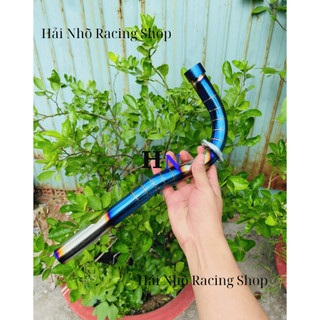 Cổ Innox Thay Thế Cổ Pô Zin ( Xi Màu Titan ) Dành Cho Wave Nhỏ Dream Cud Wave Rs100 Zx Đường Hàn Tig Size 27mm Fom Thòng