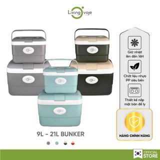 Thùng đá giữ nhiệt Hàn Quốc LivingOvoje 9L,21L Thiết Kế Mới- Thùng Nhựa Giữ Lạnh Thùng Đá Cắm Trại 