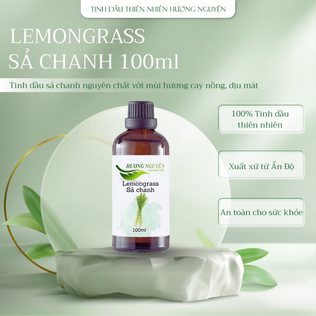 Tinh dầu sả chanh Ấn Độ 100ml, chiết xuất từ thiên nhiên, chất lượng cao, thơm dễ chịu
