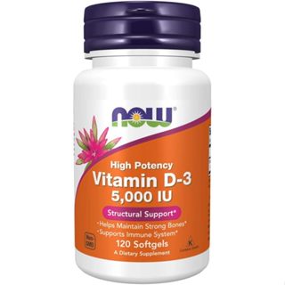 Viên uống bổ sung Vitamin D3 High Potency Now Foods Hàng Mỹ]