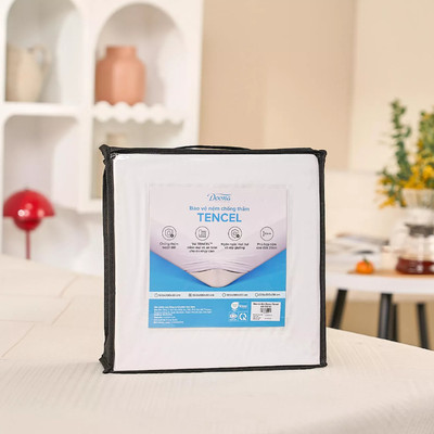Bảo vệ nệm Doona Tencel thoáng mát, ga bo chun chống thấm nước