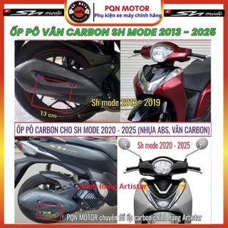 ỐP PÔ (CHỤP PÔ) SH MODE 2013 - 2019 Và SH MODE 2020- 2025 NHỰA ABS PHỦ VÂN CARBON, BỘ ỐP DÈ, BỌC SMK