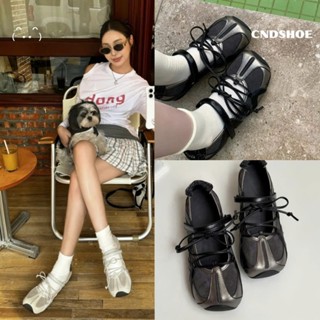 [Chuẩn hàng QC] Giày thể thao ballet buộc dây CNDSHOE, giày sneaker nữ mùa hè - TRIXIE SNEAKER