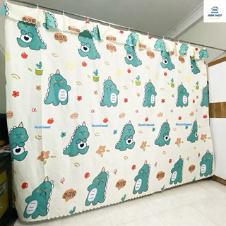 Rido Rèm cửa Che Gác Trọ, Rèm Ngăn Phòng Trọ Có Móc Treo Vải Cotton Poly - Đa Kích Thước