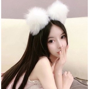 Băng đô tai mèo ren đen Lolita phong cách Gothic – Cài tóc cosplay, chụp ảnh cực xinh-N'Lee House