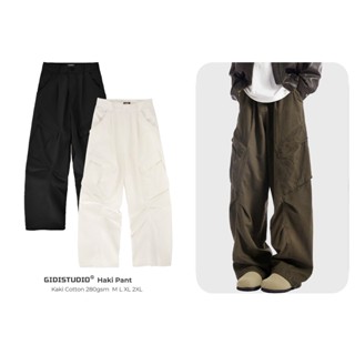 Quần kaki HAKI Pocket Túi Hộp phối Cá Tính Phong Cách Nam Nữ Unisex - quần jogger kaki vải dày dặn, đứng form GIDI