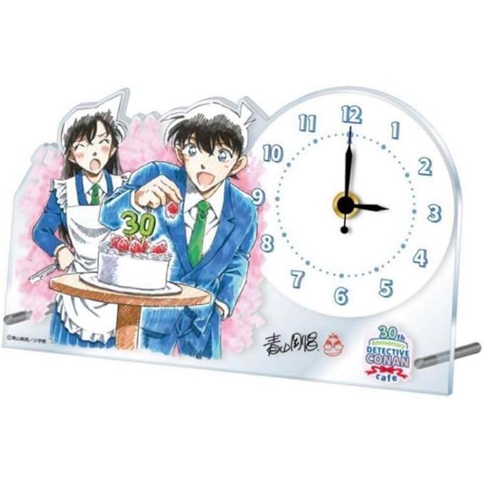 Đồng hồ panel acrylic Shinichi & Ran nguyên tác Conan Cafe 30 năm