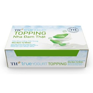 Sữa chua uống tiệt trùng TH true YOGURT TOPPING nha đam tự nhiên (180ml x 48 Hộp)