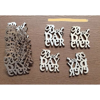 [Gói 1/3/5 cái] chữ gỗ BEST DAY EVER [trang trí thiệp, scrapbook, sổ tay]
