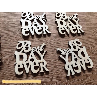 [Gói 1/3/5 cái] chữ gỗ BEST DAY EVER [trang trí thiệp, scrapbook, sổ tay]