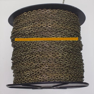 xích oval đồng  -BẢN TRÒN  [nguyên liệu thủ công, phụ liệu handmade]