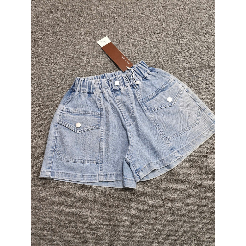 Quần jeans đùi bé gái  phối túi 2817