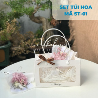  Set quà tặng túi giấy hoa khô mini handmade by Mihalen 