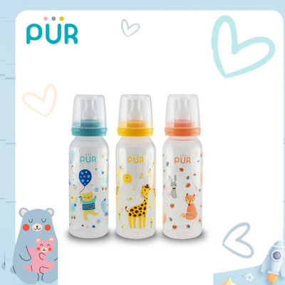 Bình sữa PP cổ chuẩn thân thon PUR 125ML/240ML