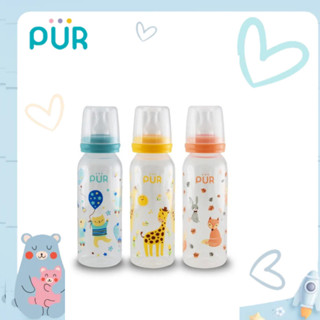 BÌNH SỮA PP CỔ CHUẨN THÂN THON HỌA TIẾT PUR