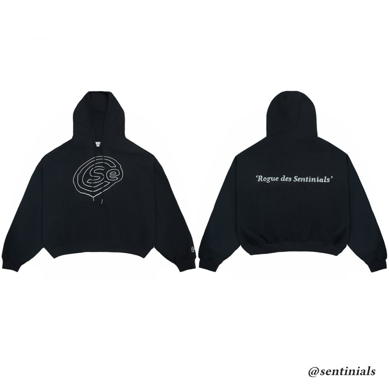 SKETCH SENTINIALS HOODIE BOXY áo hoodie có nón form boxy tay cánh dơi